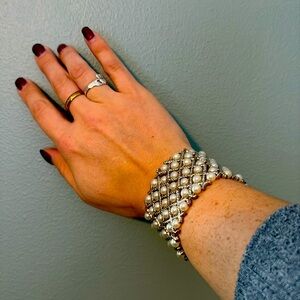 Ivory pearl cuff bracelet